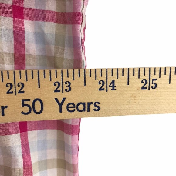 Saddlebred Mens Dress Casual Shirt Large Pink Plaid Short Sleeve Button Up - Picture 6 of 7